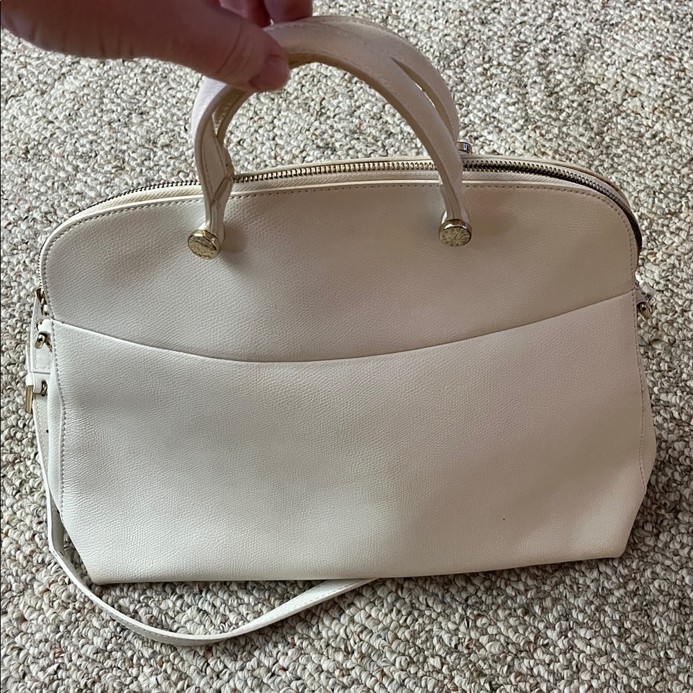 Furla Genuine Leather Elegant Cream Handbag - Picture 2 of 10
